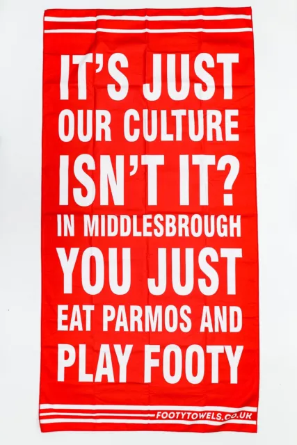 Middlesbrough - David Wheater Parmo quote microfibre beach towel with towel bag