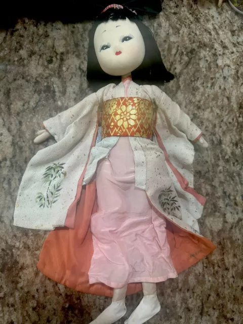 Vintage Japanese Geisha Cloth Doll