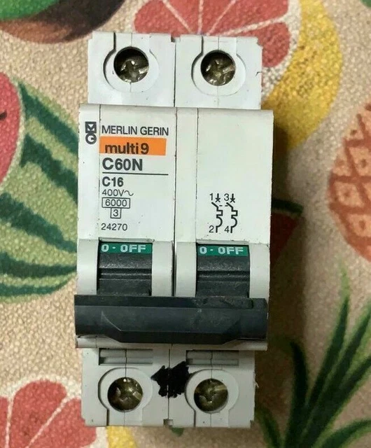 Interruttore Magnetico Merlin Gerin Multi 9 NC100H D100A, 3 Poli, Usato