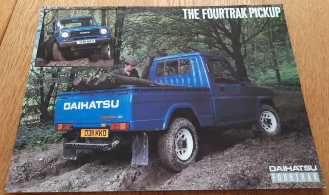 DAIHATSU FOURTRAK 4WD pickup car sales brochure from the UK, 4x4 pick-up