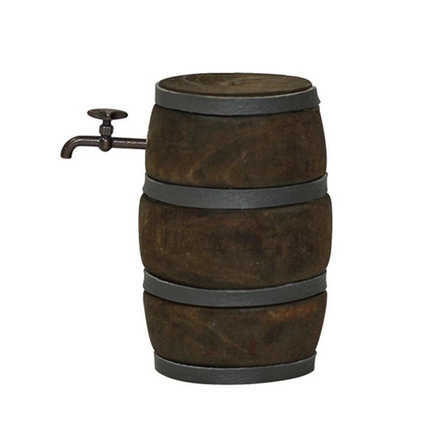 Mini accessori desktop barile di whisky lega casa delle bambole cantina