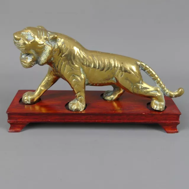 Impressive Vintage Brass Bengal TIGER Figure - Large & Heavy  | 12