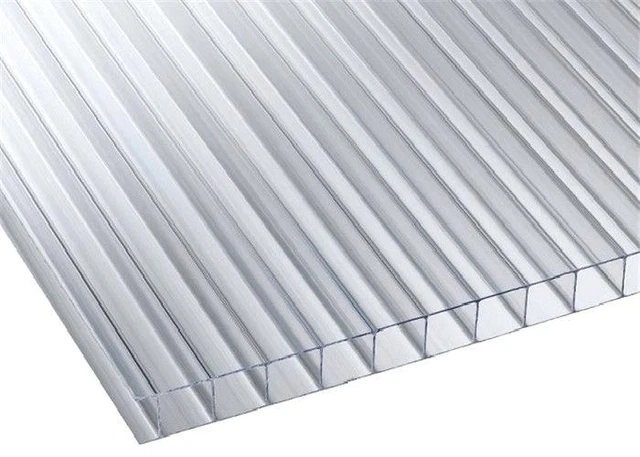 Lastra In Policarbonato Alveolare Trasparente Spessore 6 Mm - 200x98 Cm, Resistente E Isolante