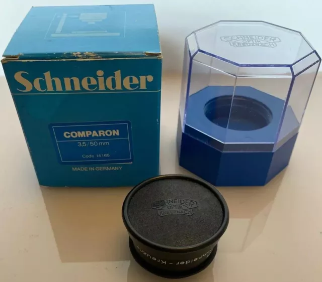 Schneider Comparon f/3.5 50mm Photographic Enlarger Lens Boxed & Cased Perfect