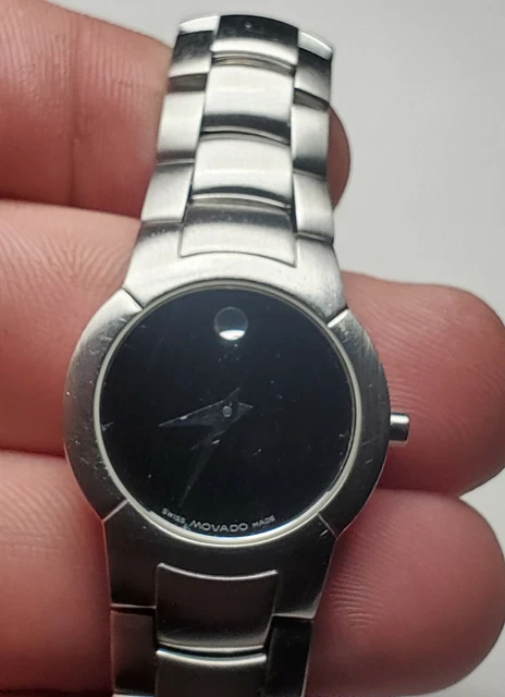 Movado 84-A1-1842 Museum Stainless Steel Black Dial Quartz Ladies Watch