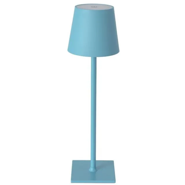 Lampada Da Tavolo Touch Led Moderna Ricaricabile Hotel Ristorante 3 Colori Blu