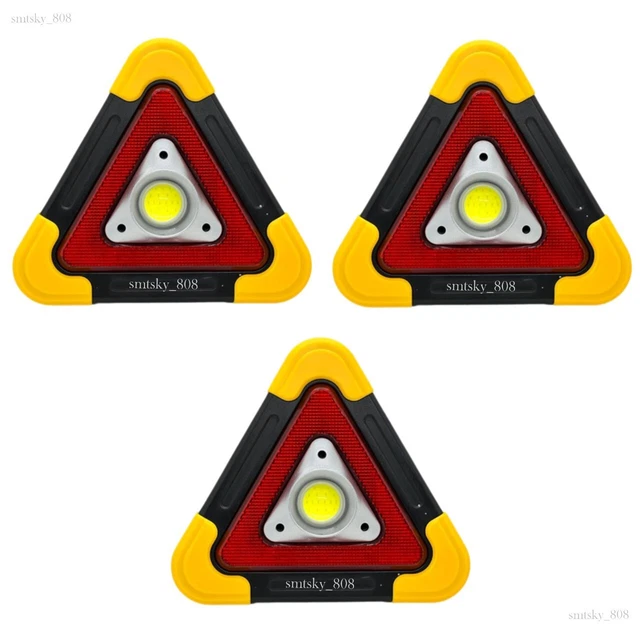 FREE SHIPPING 3PC LED Lights Car Warning Triangle Emergency Lamp Safety Flashing