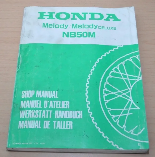 HONDA Melody Deluxe NB50M Getriebe Kupplung Kühlung 1988 Werkstatthandbuch