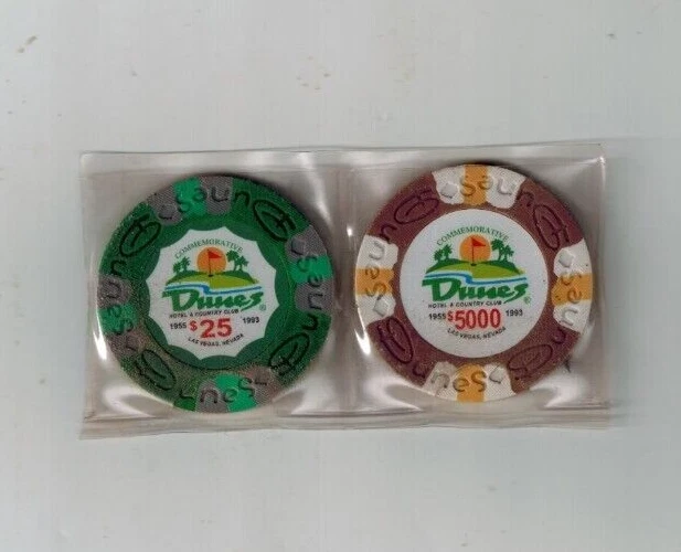 VINTAGE $25 DUNES Hotel & CC Las Vegas Nevada - 1oz .999 Fine