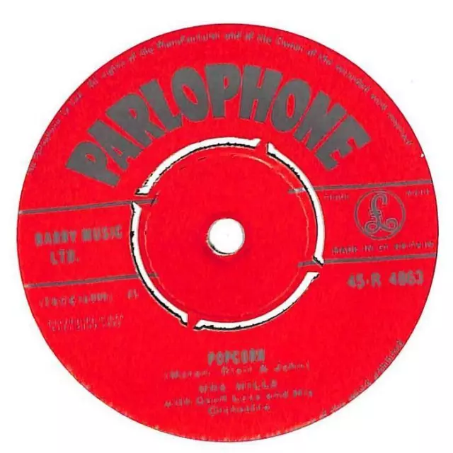 Mrs. Mills Popcorn UK 7" Vinyl Record Single 1974 45-r4863 Parlophone 45 VG+