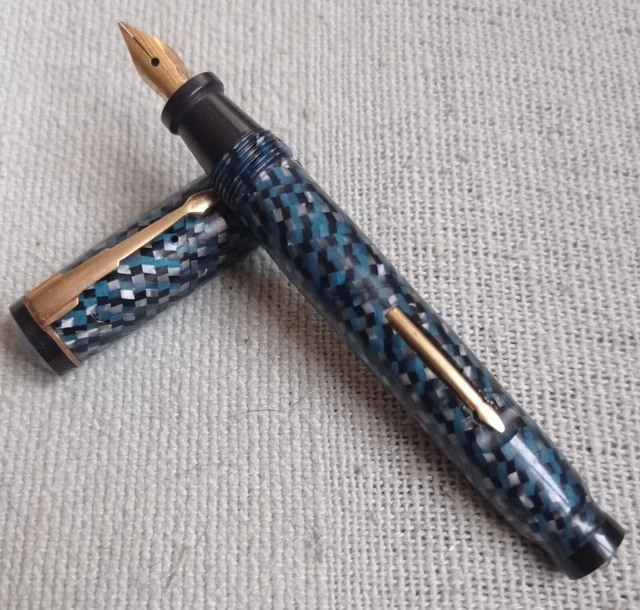 Stylo Plume Ancien Gold Starry - Plume Or 18 Carats - À Restaurer