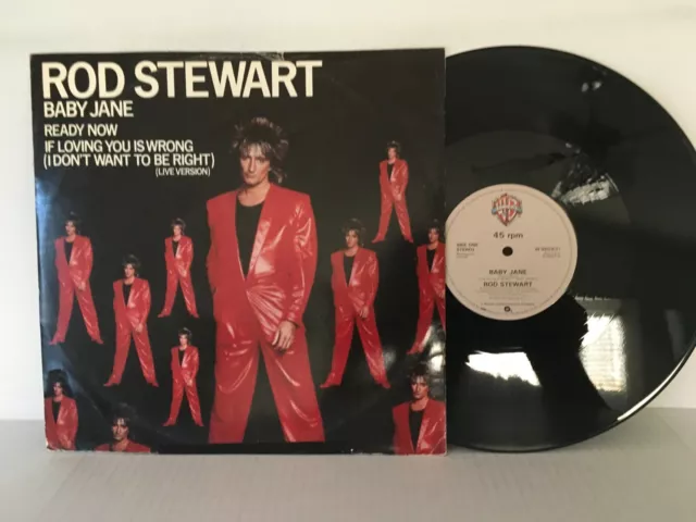 Rod Stewart - Baby Jane - Warner Bros. UK 12" 45rpm SINGLE