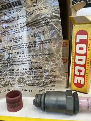 VINTAGE Moto Lodge H14S SPARK PLUGS 14mm EXCELSIOR James VILLIERS MOTORI 