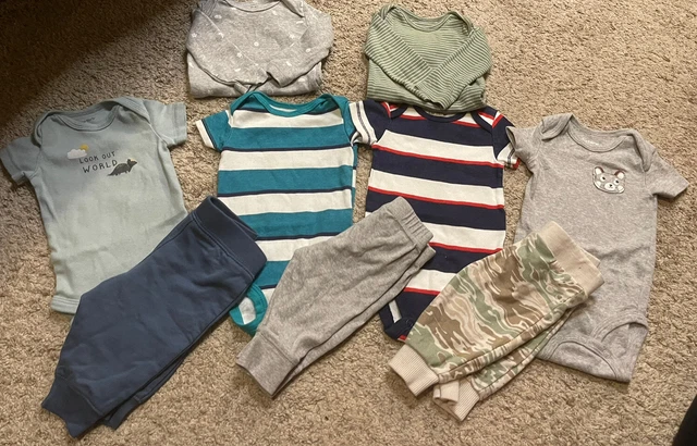 Lot Of Baby Boy Clothes Carters Brand Tops/pants 3month