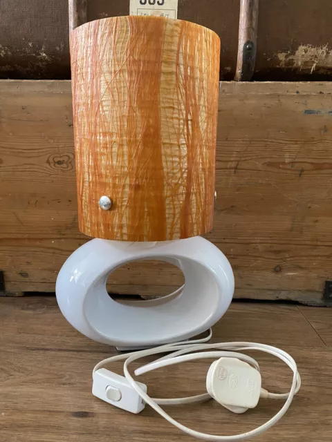 House Clearance Find Unique 15.5” Vintage/retro Ceramic/ Fibreglass Table Lamp