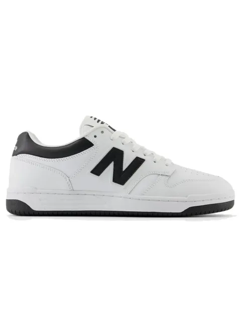 Sneakers New Balance uomo BB480 bianche e neretomaia pelle suola gomma PE24