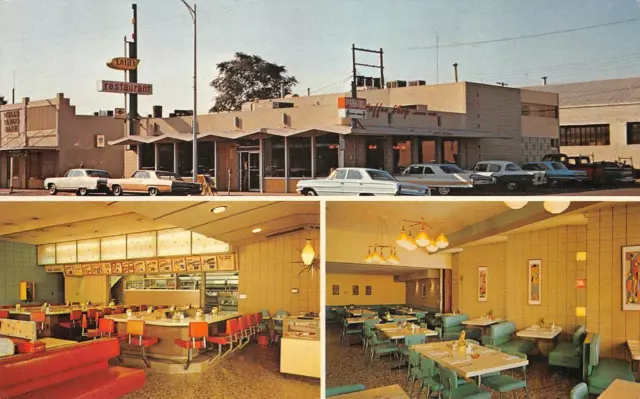 Turlock, CA LATIF'S Restaurant Roadside Diner Mid-Century '60s Vintage Postcard