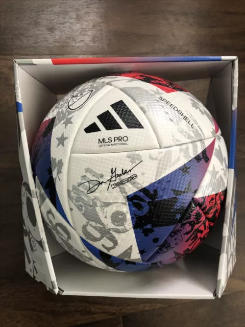 Bola de partido oficial Adidas MLS 2023 blanca roja fútbol HT9026 talla 5