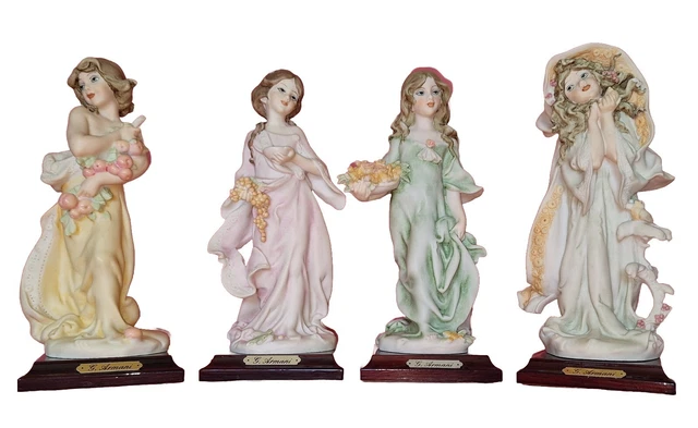 VINTAGE 80S &GIUSEPPE Armani" (Four Seasons) Porcelain Figurines. (Set