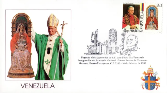 861-  Fdc Vatican Visite Pape Jean Paul Ii   Au  Venezuela