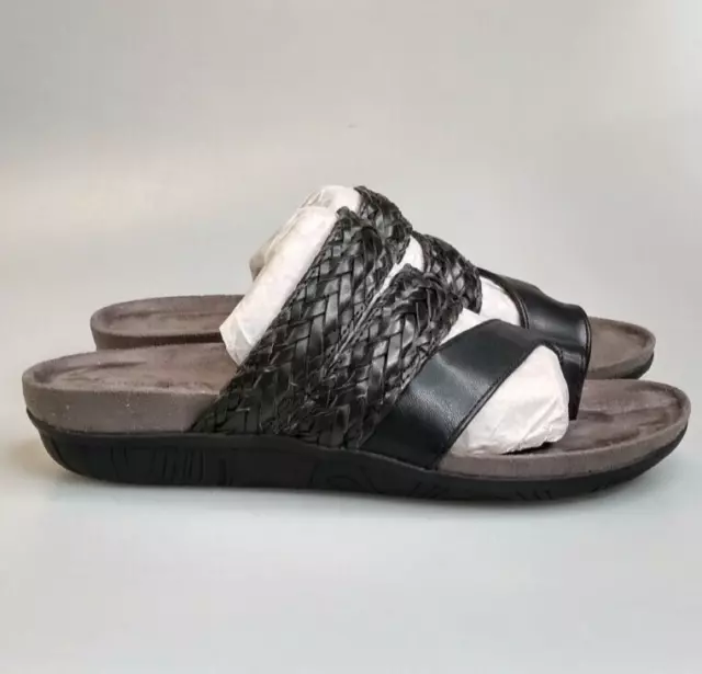 BareTraps Women's Jonelle Sandal Black Braided Faux Leather Size 8 M*