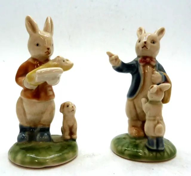 Set of Two Mother and Father Rabbit Figurines (Albert Kessler?) #E1