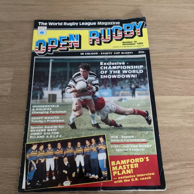 THE WORLD RUGBY league magazine open rugby December 1984 £1.99