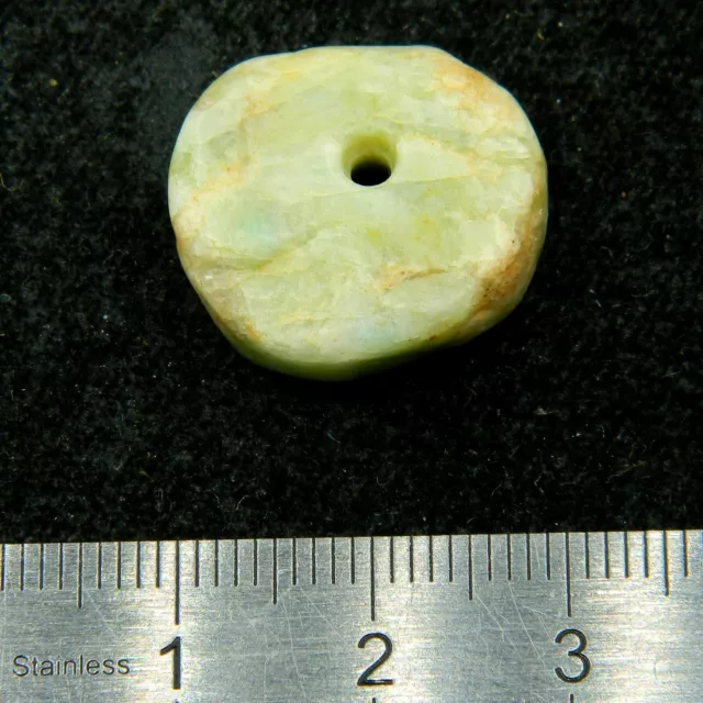 KYRA MINT - ANCIENT Amazonite BEAD - 19.7 mm large - Saharian NEOLITHIC 3