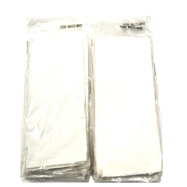 (11) NEW Chef Works White Neckerchiefs NECC-WHT-0 100% Cotton 42" x 22" 3
