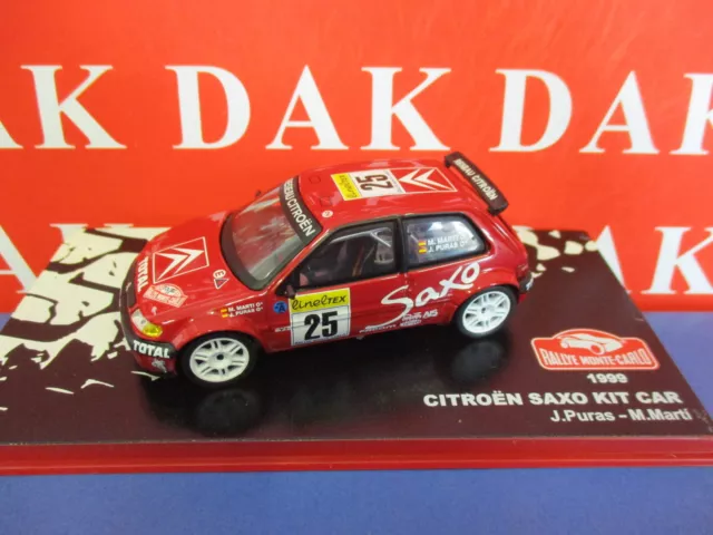 Die cast 1/43 Modellino Auto Citroen Saxo Kit Car Rally Monte Carlo 1999 J.Puras