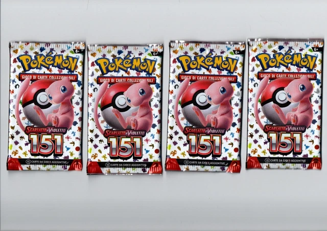10x BUSTE BUSTINE PACCHETTI Pokemon Scarlatto e Violetto 151: Sigillati ITA!!!