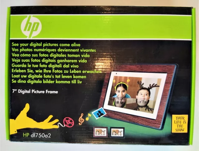 HP 7" Digital Picture photo Frame HP df750a2. "Your life is the show" NEW