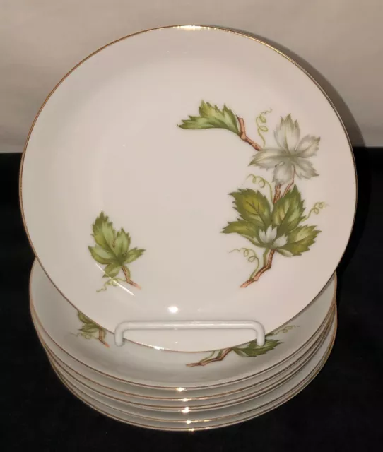 7 Japan PRINCESS CHINA WOODSONG *6 1/2" BREAD PLATES *