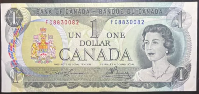 Canada 1973 $1 Crisp Dollar Bill