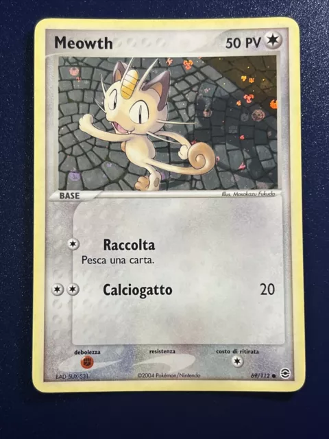 Pokemon Miaouss 69/112 Commun Holo Foil Ita Near Mint NM Ex Rouge Feu