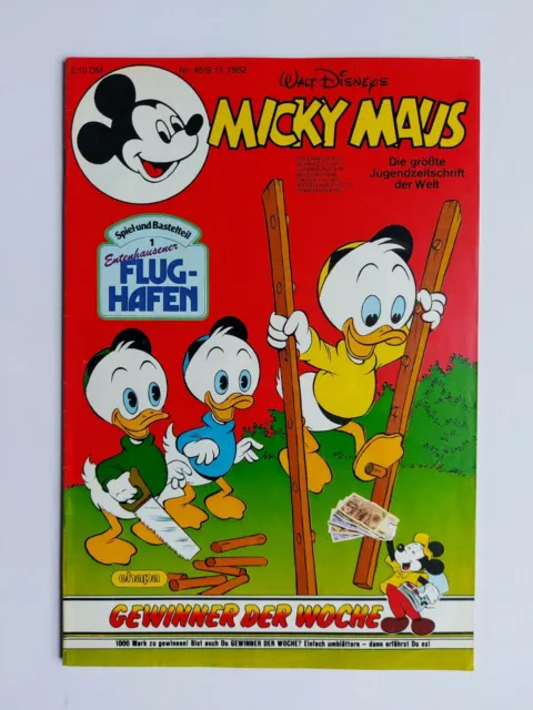 Ehapa - Micky Maus Nr. 45 / 09.11.1982 - Top Zustand / Z1- (mit Beilage)