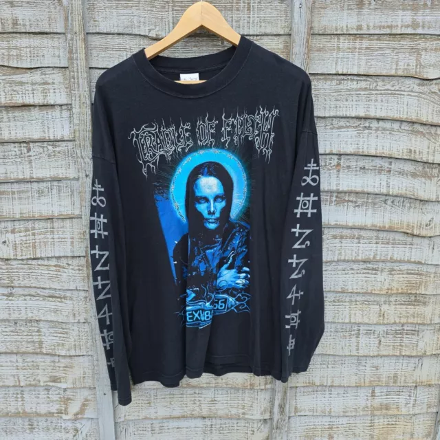 Vintage Cradle Of Filth Twisted Freak Of Nature Longsleeve Band T Shirt Mens XL