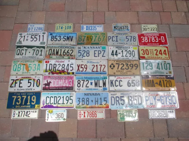 100 Mixed states license plate lot for collecting or decorating  # 2