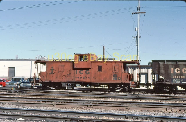 G Original Slide - ICG Illinois Central Gulf Caboose 199511 Jackson MS 1988