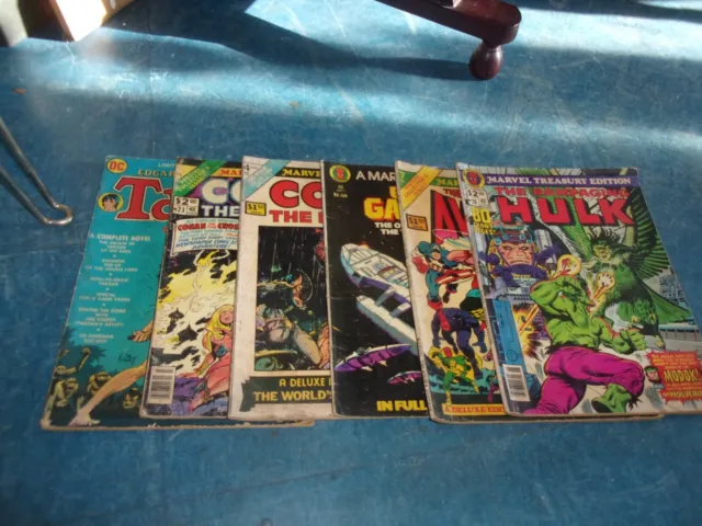 Lot of vintage Treasury edition comics Hulk, Conan, Avengers