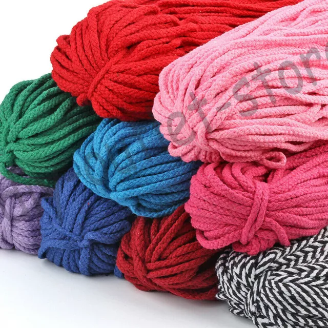 10MM Souple Coloré Coton Tressé Corde / Tresse / Coton Centre