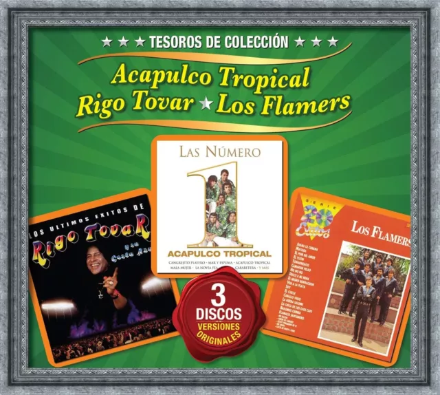 Acapulco Tropical Rigo Tovar Los Flamers Tesoros De Coleccion 3 Cd Sealed