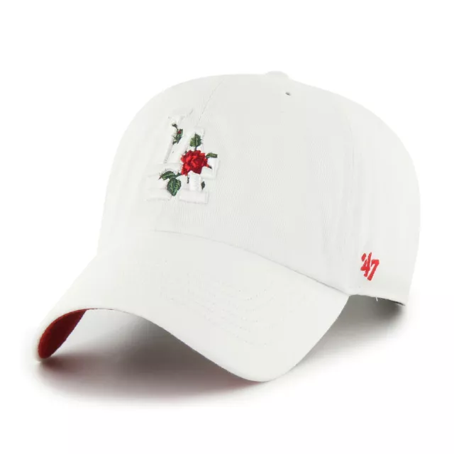 `47 Brand Los Angeles Dodgers Thorn Clean Up Dad Hat White/Red