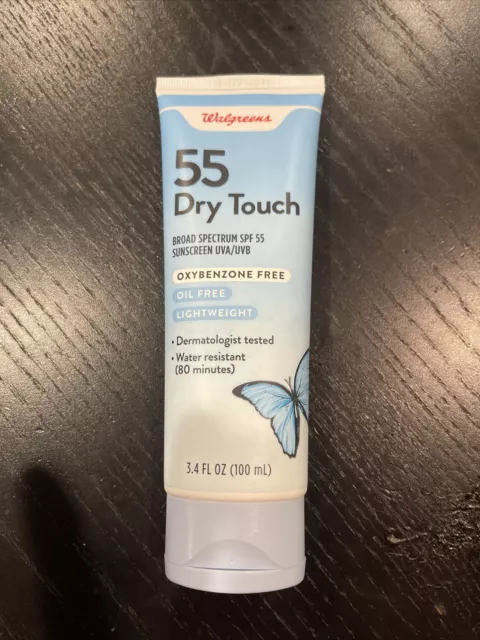 Loción protectora solar ligera sin aceite seco táctil Walgreens SPF55 3,4 fl.oz. NUEVO