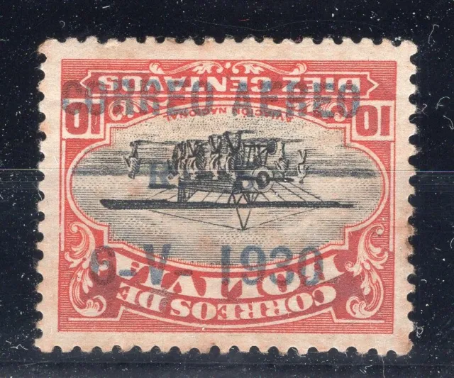 Bolivia 1930, Mh Sc#C12,  Inverted Graf Zeppelin Ovpt