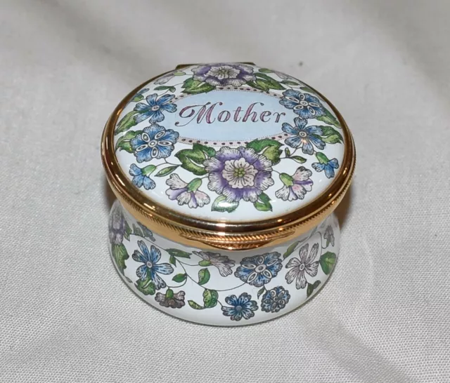 Staffordshire Enamels Hand Painted Enamel on Copper "Mother"  Gift boxed 