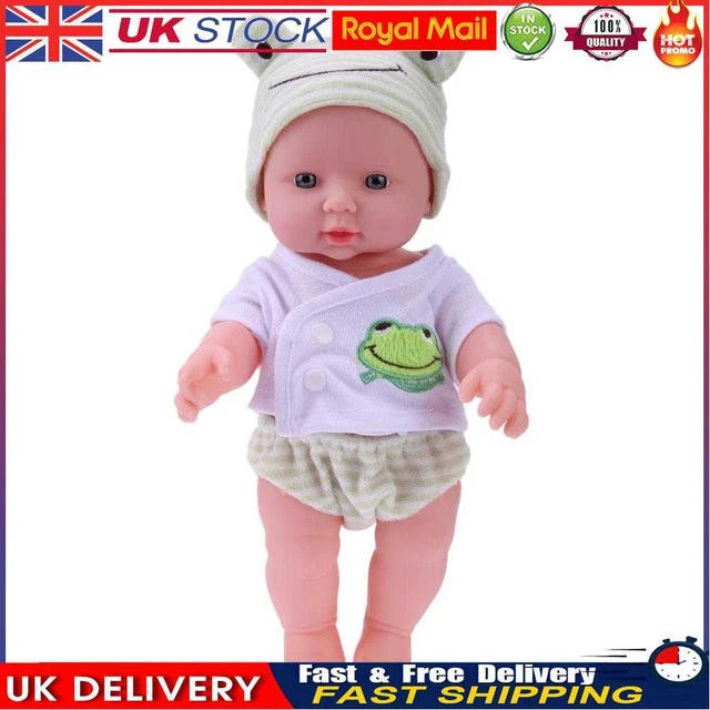 30cm Finished Doll Washable PVC 3D Prop Doll Baby Companion Toys (Green)