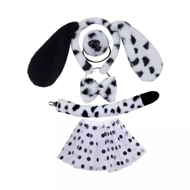 Puppy Dog Ears and Long Tail Animal Ears Costume Long Tail Headdress for