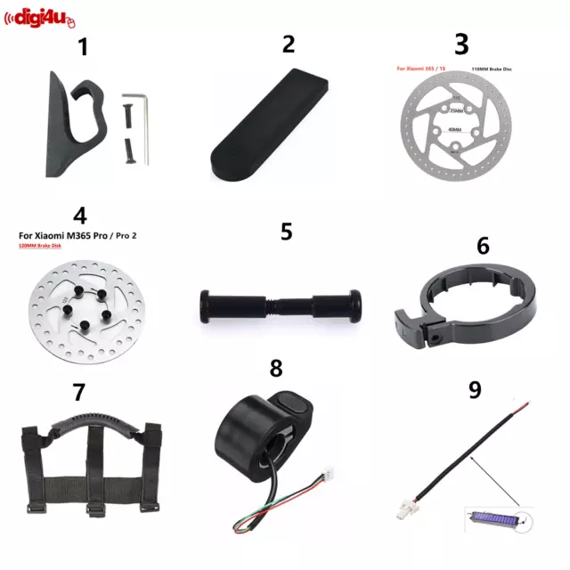 For Xiaomi M365/Pro Electric Scooter Replacement Repair Spare Parts Accessories