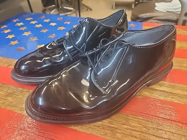 USMC USAF USN High Gloss Oxford Shoes Bates Capps Dress Shoe Size 11.5 E 3517